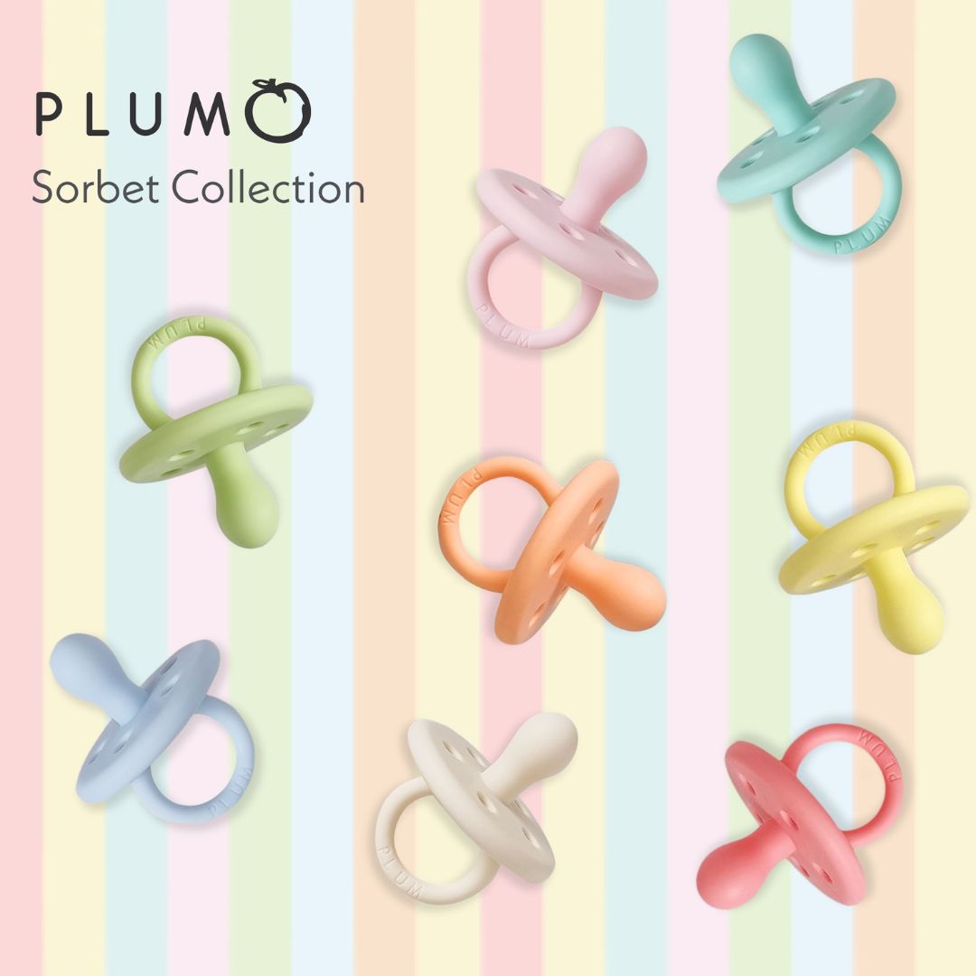 PLUM Sorbet Silicone Soothers 2pk Size 0-6 Months Watermelon/Lychee