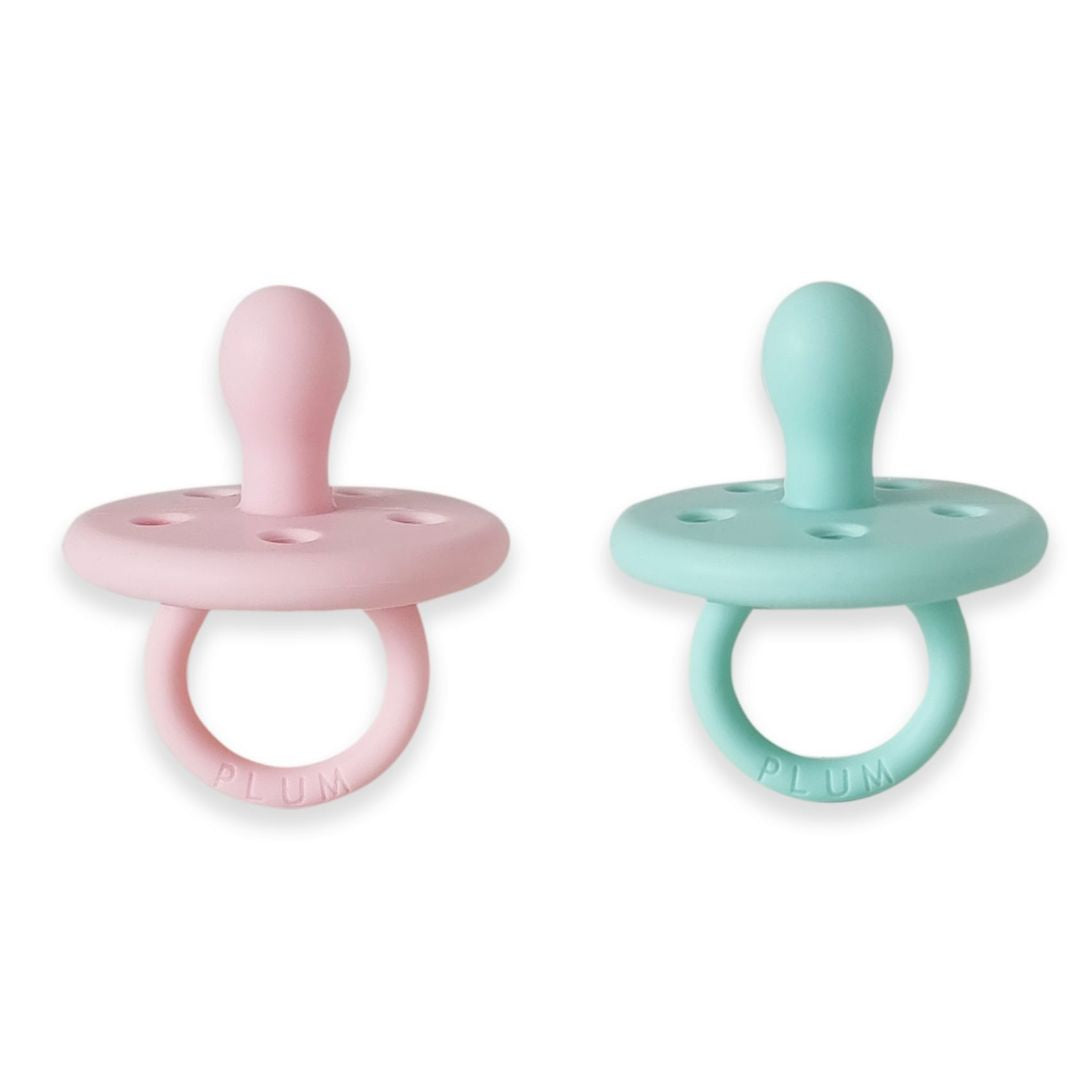 PLUM Sorbet Silicone Soothers 2pk Size 0-6 Months Strawberry/Mint