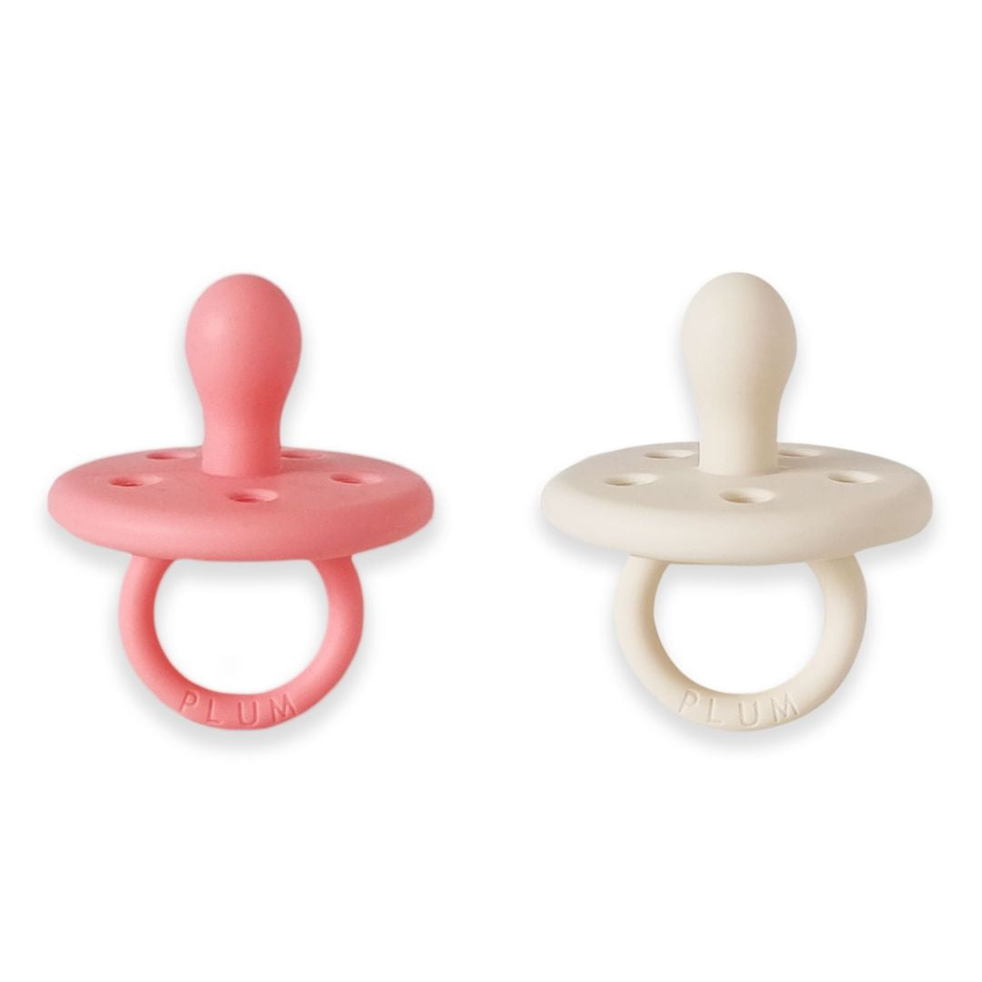 PLUM Sorbet Silicone Soothers 2pk Size 6-36 Months Watermelon/Lychee
