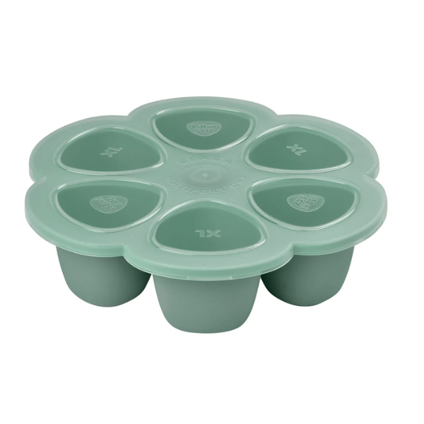 Beaba Multiportions Silicone Freezer Tray 6 X 150ml Sage Green