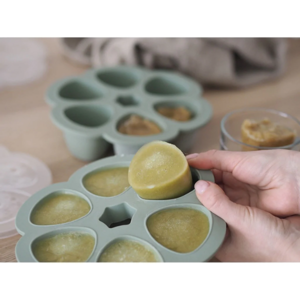 Beaba Multiportions Silicone Freezer Tray 6 X 150ml Sage Green