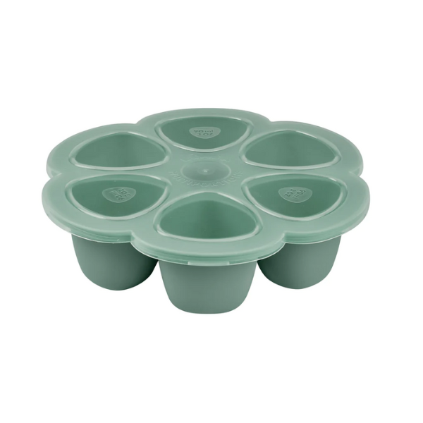 Beaba Multiportions Silicone Freezer Tray 6 X 90ml Sage Green
