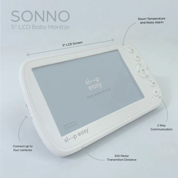 Sleep Easy Sonno 5in/12.7cm Crystal Clear Baby Monitor