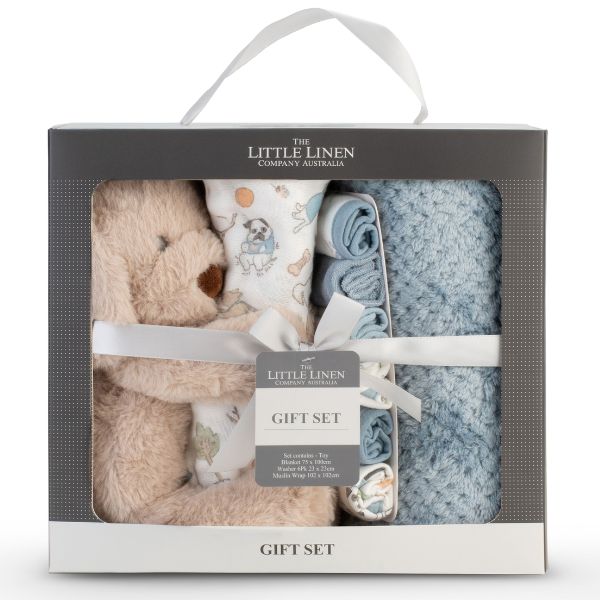 The Little Linen Company Boxed Gift Set Barklife Dog