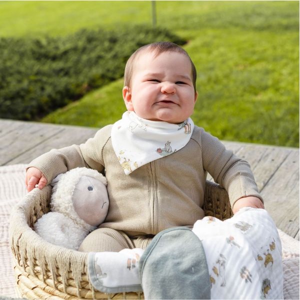 The Little Linen Company Boxed Gift Set Farmyard Lamb