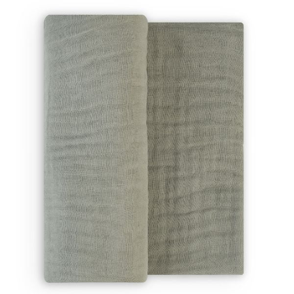 The Little Linen Company Muslin Wrap Solids Farmyard Lamb Sage Green 1pk