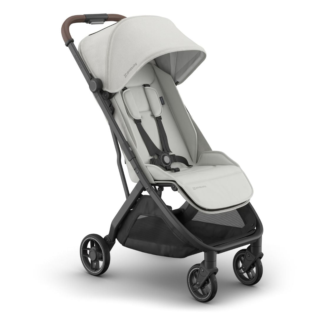 UPPAbaby Minu V3 Stroller Pearl Grey Jacquard/Carbon Frame SAVANNAH