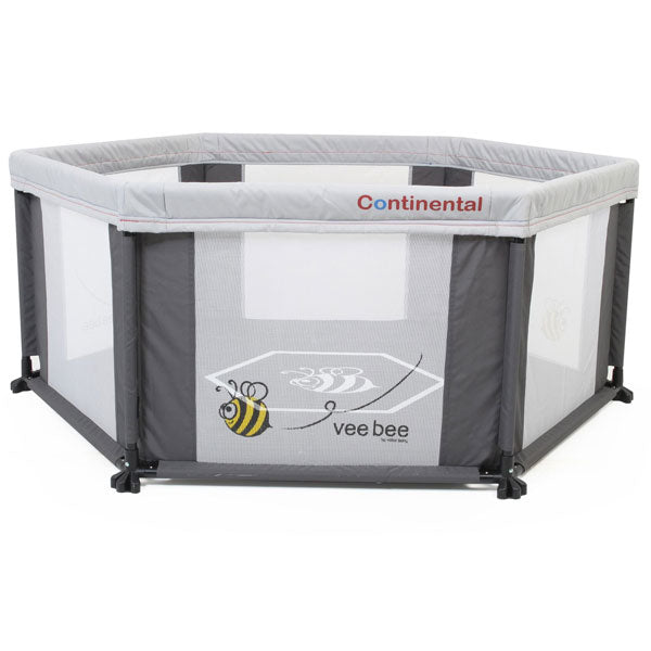 VeeBee Continental 6 Sided Play Yard Marble Grey