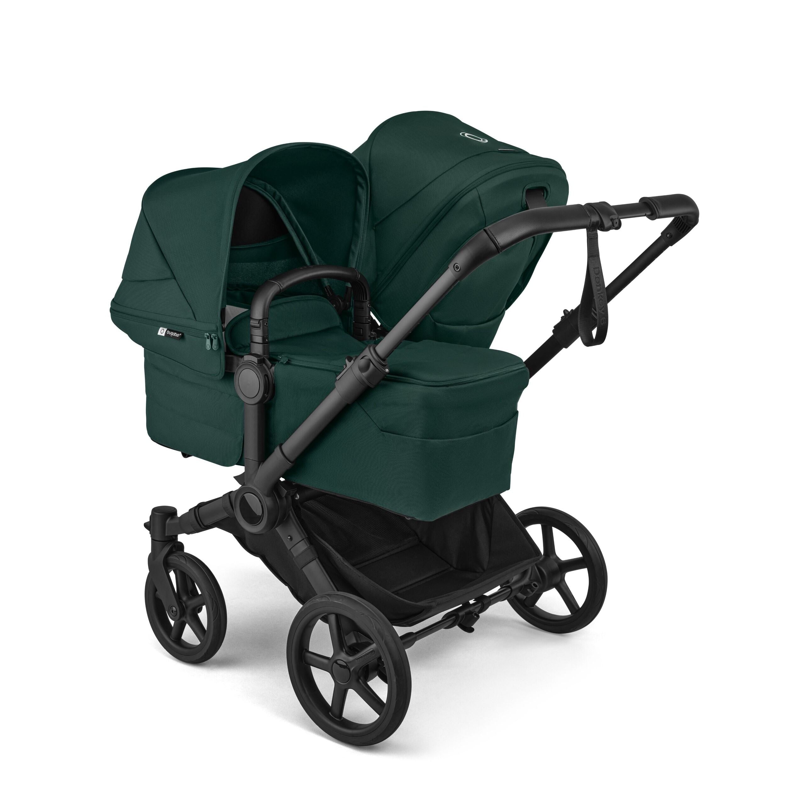 Bugaboo Donkey 6 Double Pram TRAVEL SYSTEM (includes Bugaboo Turtle car seat with base & adaptors)