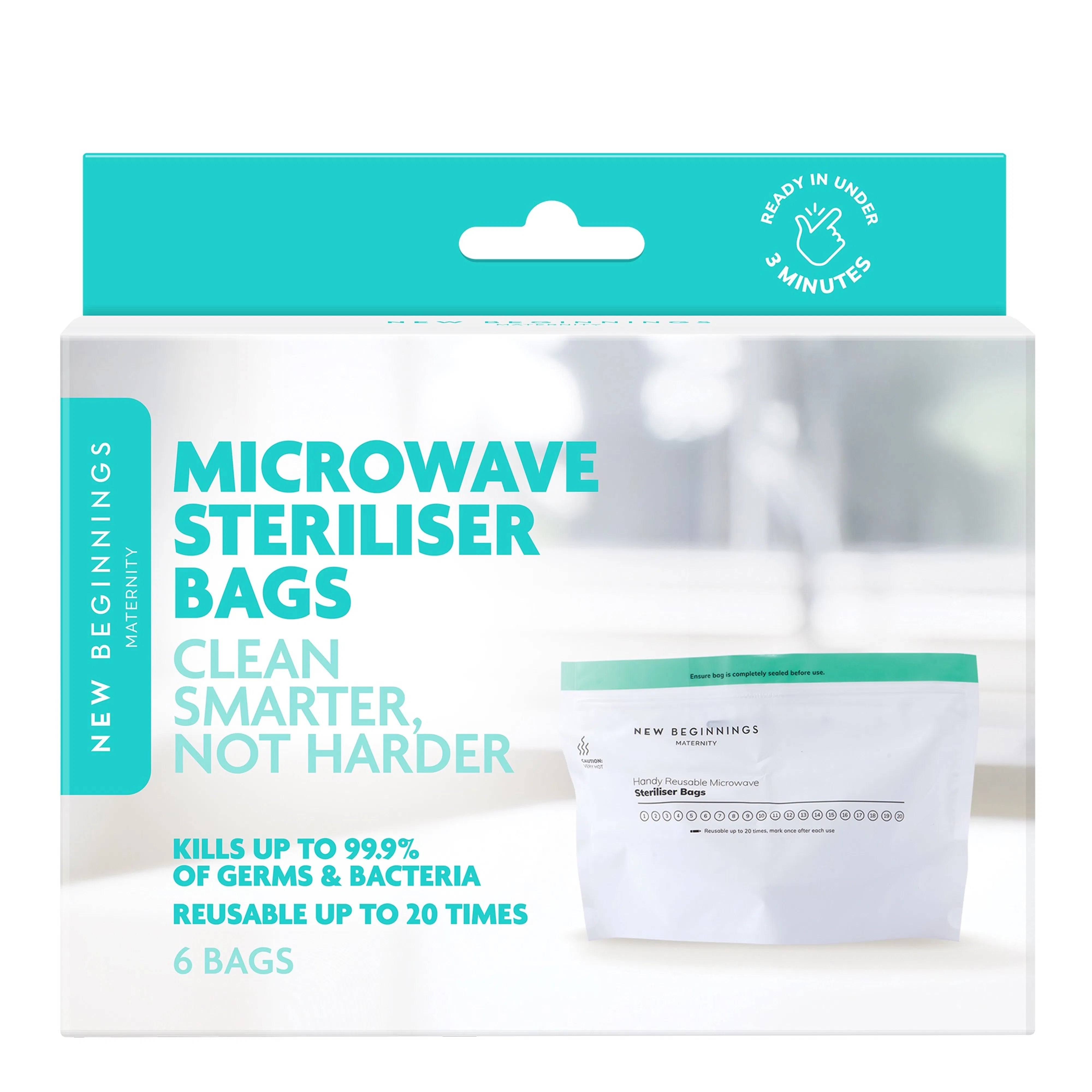 New Beginnings Microwave Steriliser Bags 6pcs