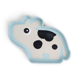 Done By Deer Silicone Stick & Stay Plate Dotti Blue