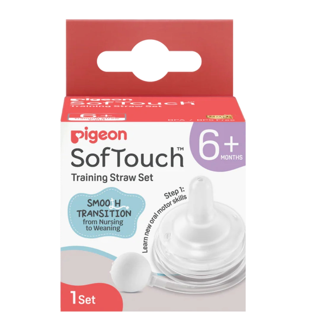 Pigeon Softouch Training Straw Set 6m+