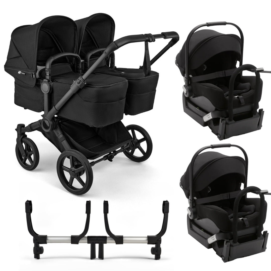 Bugaboo Donkey 6 Twin Pram TRAVEL SYSTEM (includes 2 x Bugaboo Turtle car seats with base & adaptors)