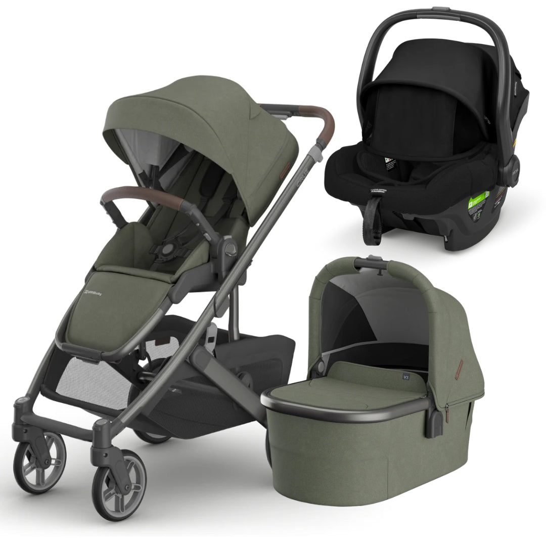 uppababy cruz bundle UPPAbaby Cruz V3 Stroller + Bassinet + Mesa Car Capsule Bundle – Baby Kingdom