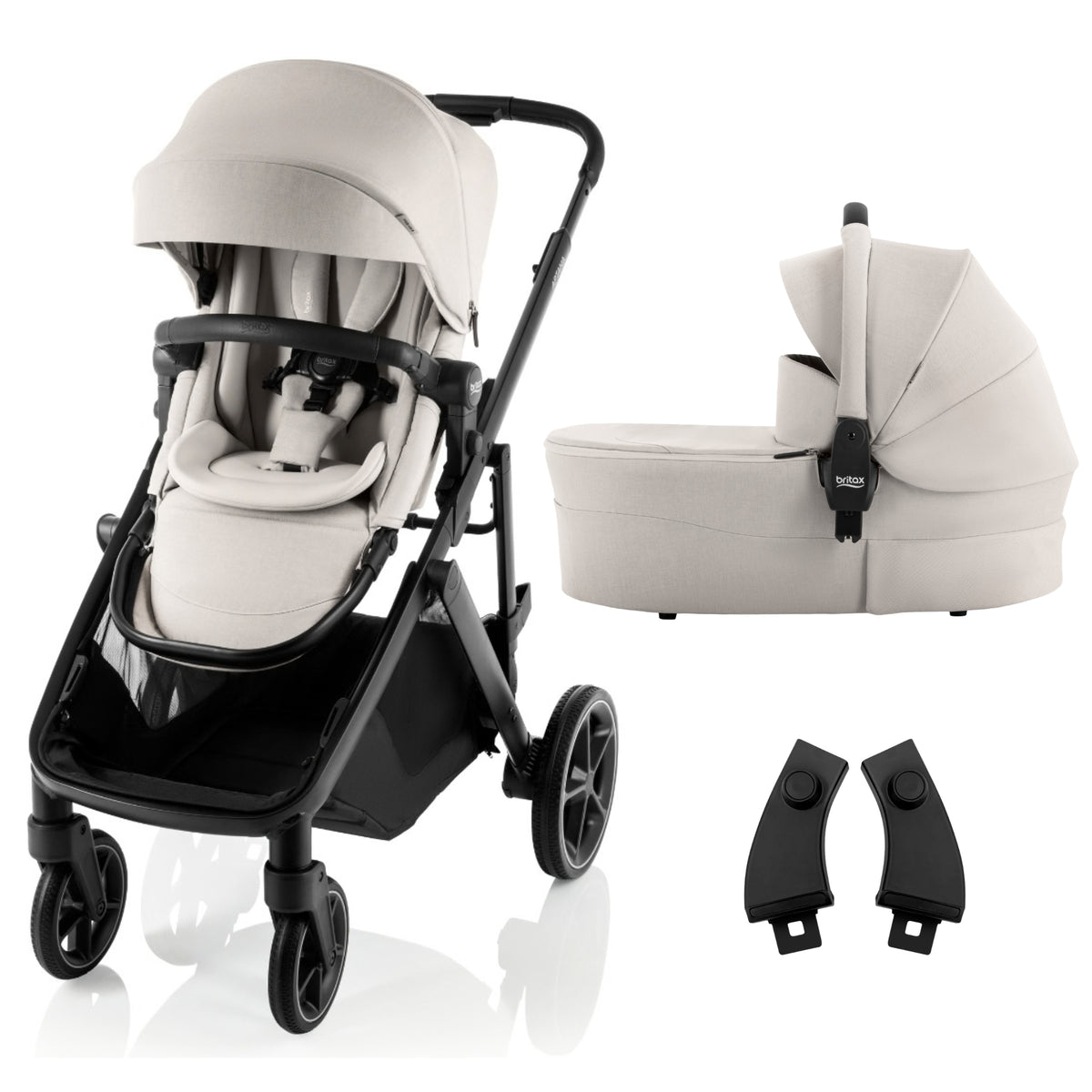 Britax Aptana Stroller with Bassinet & Lower Adaptors