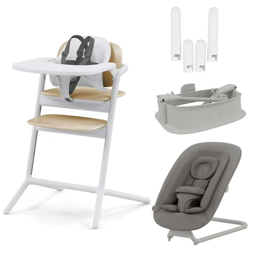 CYBEX Lemo 2 High Chair 3 in 1 + Bouncer Set + Training Tower