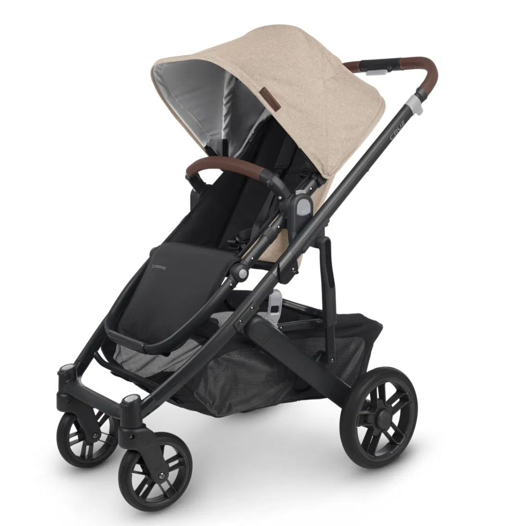 UPPAbaby Cruz V2 Stroller Liam (Oat Melange/Carbon Frame/Chestnut Leather)