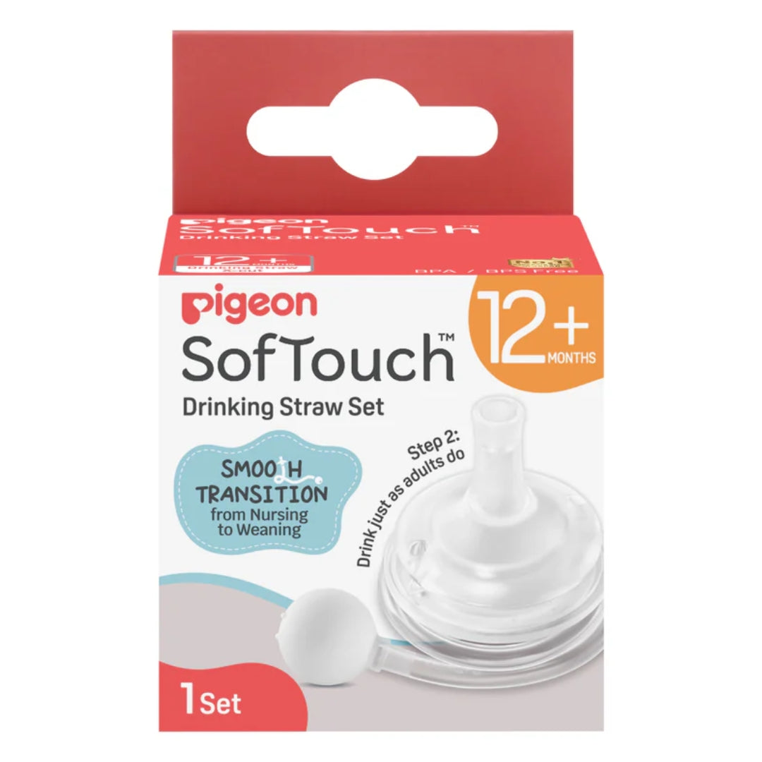 Pigeon Softouch Drinking Straw Set 12m+