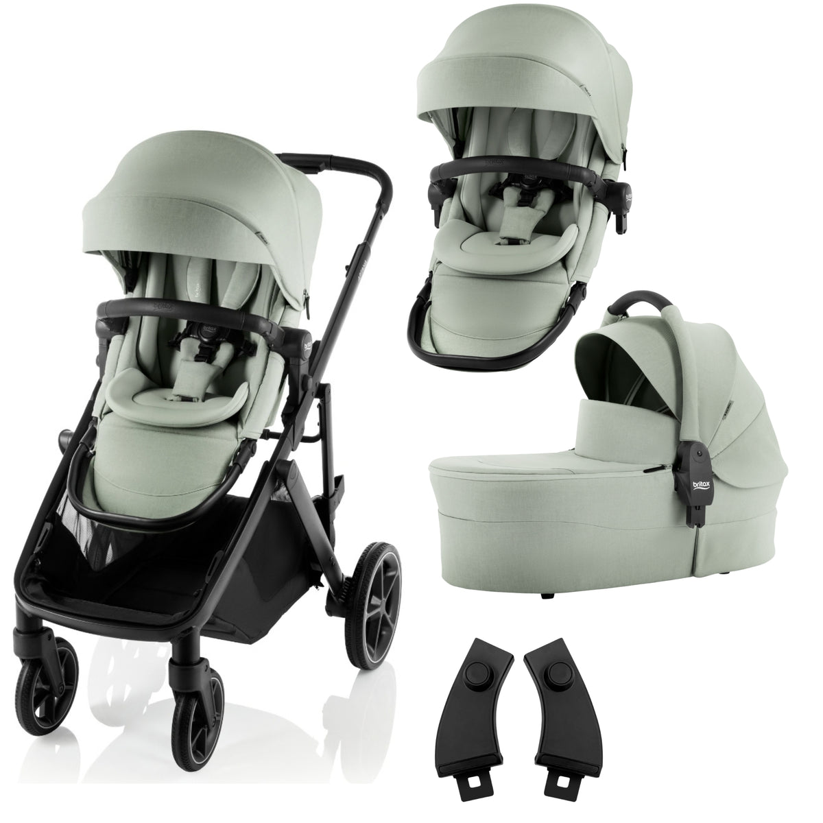 Britax Aptana Stroller with Second Seat, Bassinet and Lower Adaptors
