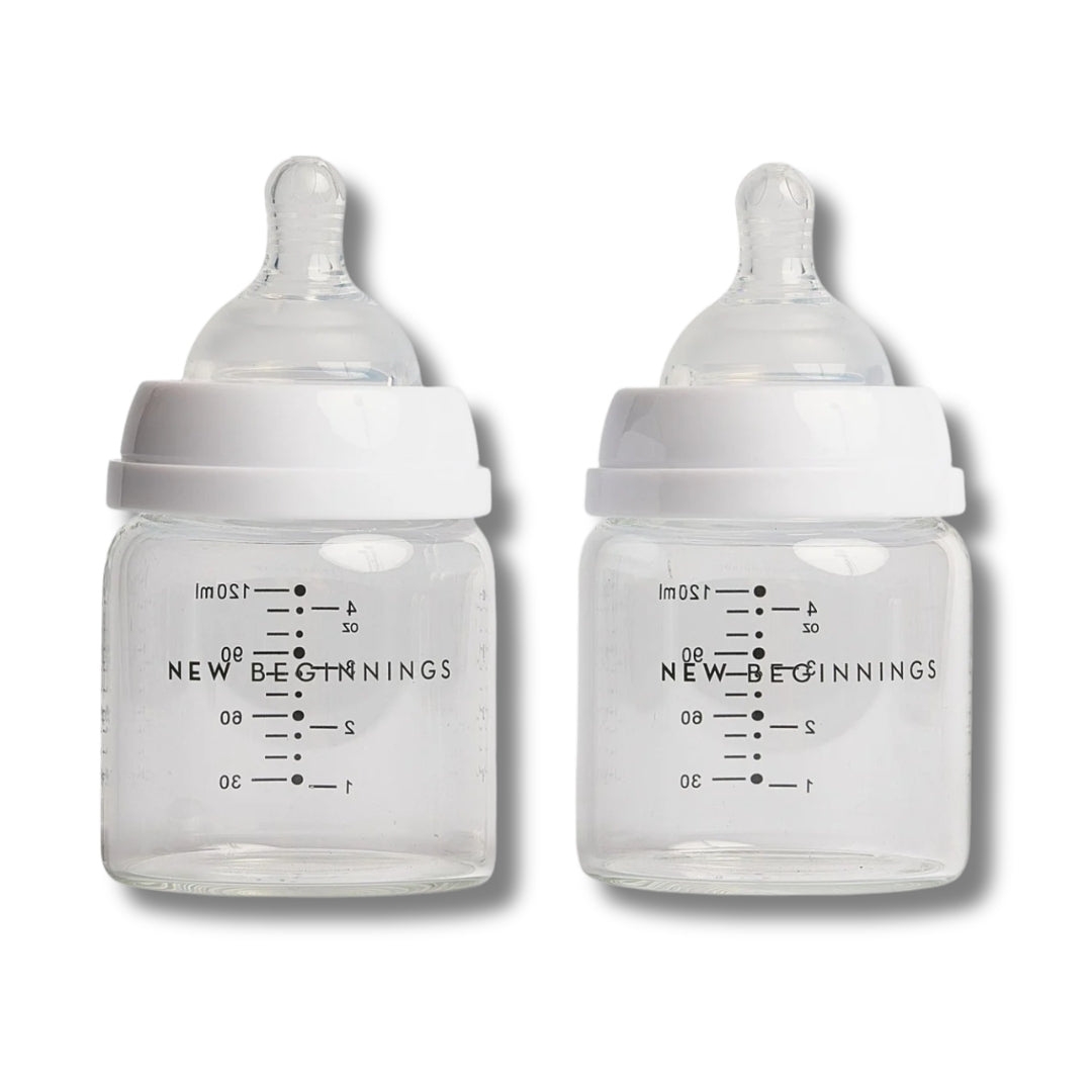 New Beginnings Classic Glass Bottle 120ml Twin Pack