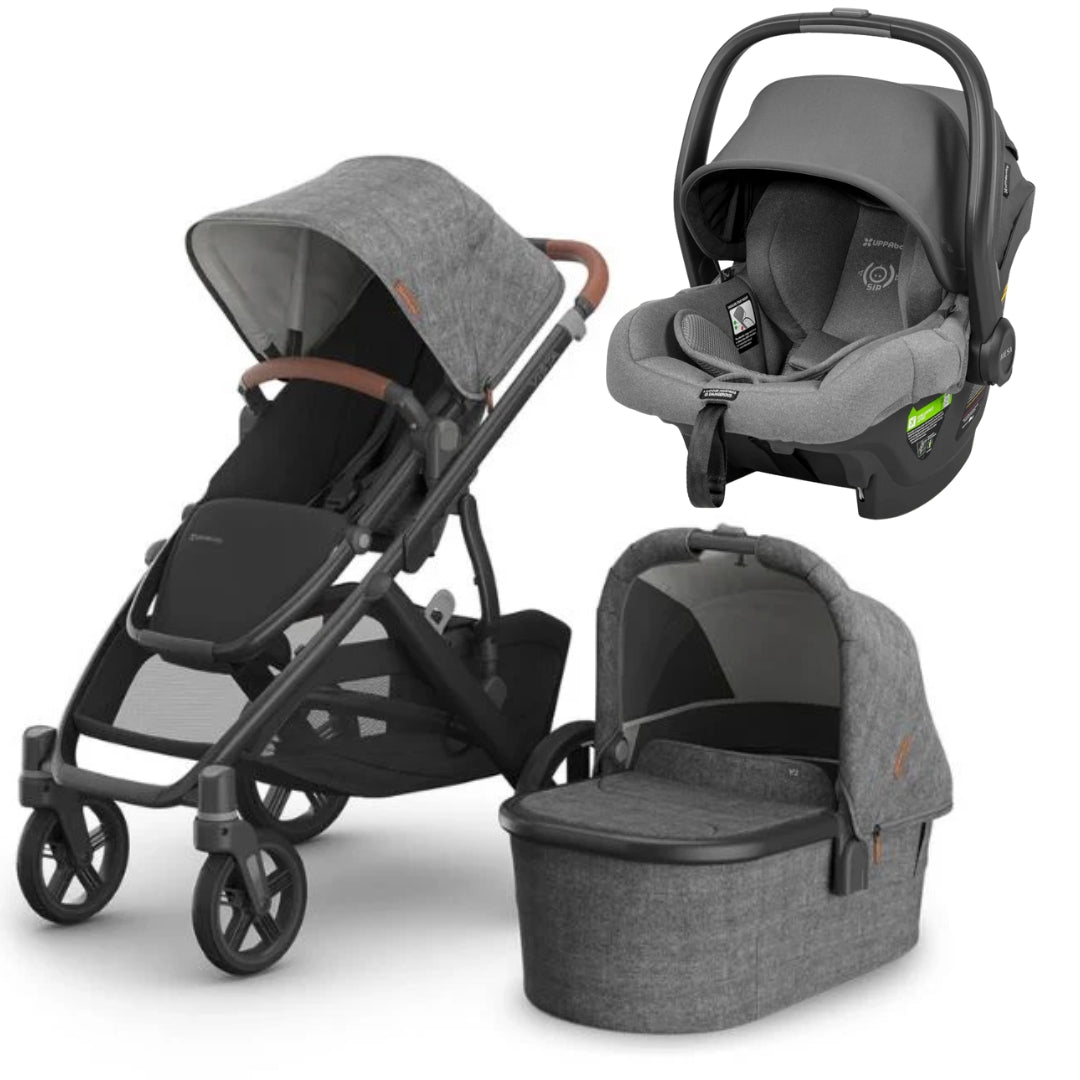 Gray stroller set