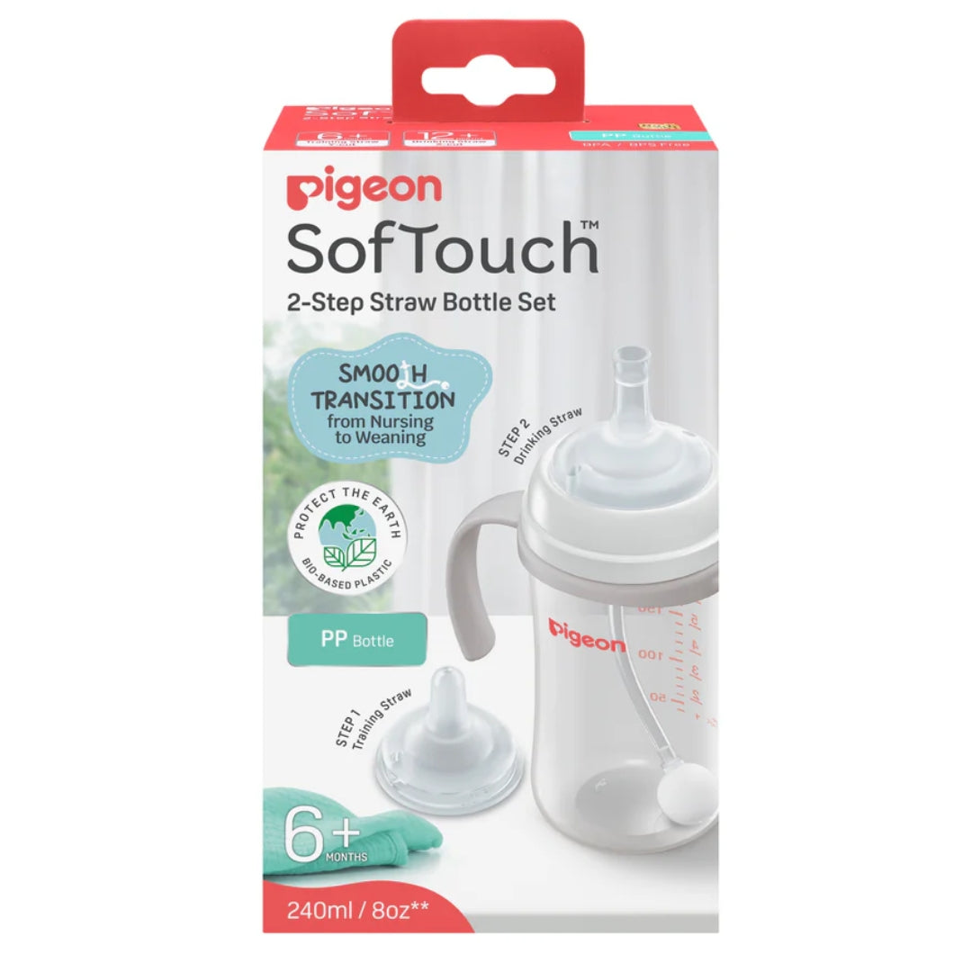 Pigeon Softouch BPP Step-Up Straw Bottle Set 240ml
