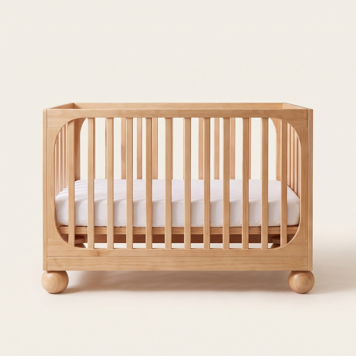 Moroko Spheros Cot Natural Wash with Eldita Versatile Rolled Pocket Spring Mattress