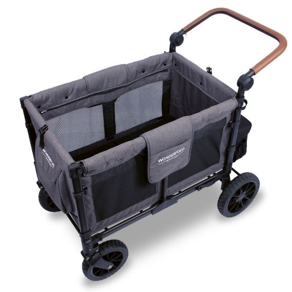 Wonderfold W4 LUXE Quad Wagon Charcoal Grey with Black Frame