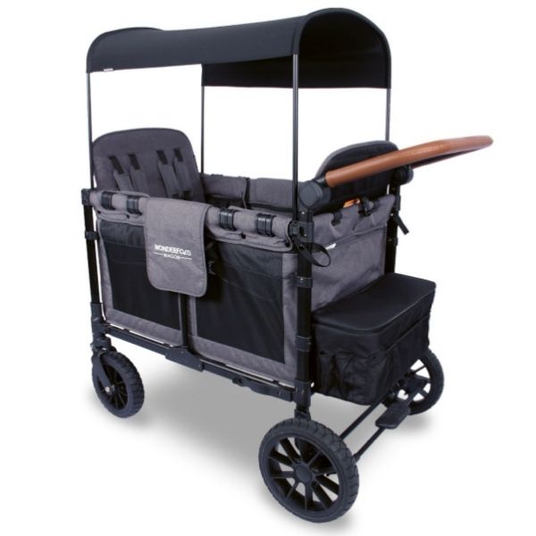 Wonderfold W4 LUXE Quad Wagon Charcoal Grey with Black Frame