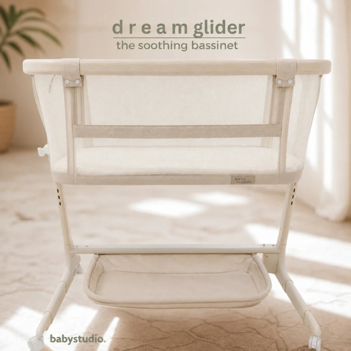 BabyStudio Dream Glider Bedside Sleeper - Auto Motion Bassinet