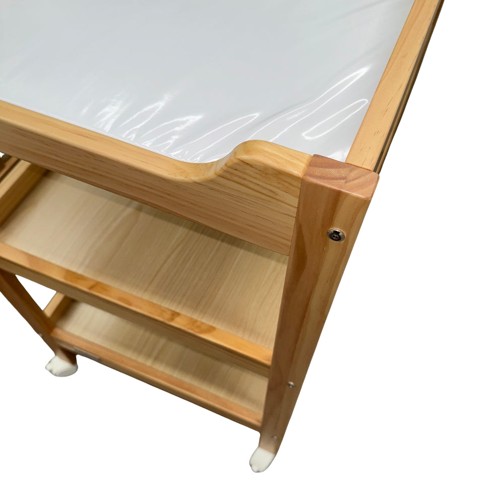Guidecraft Change Table Eldita Versatile 3 Tier Change Table with Wheels – Baby Kingdom