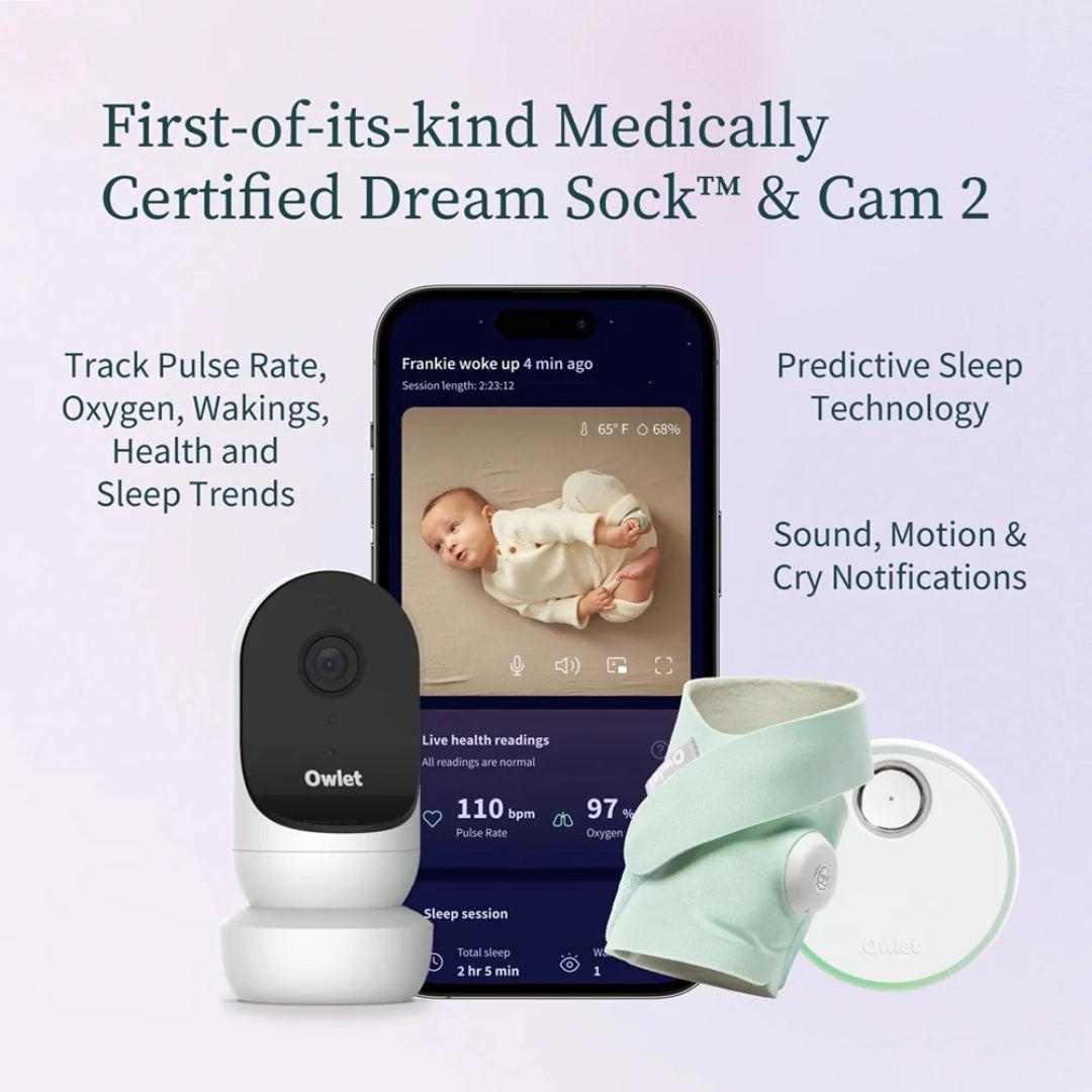 Owlet Dream Sock Smart Baby Monitor + Cam 2 Duo
