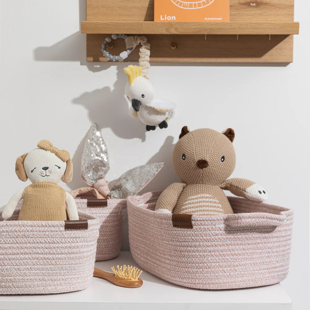 Living Textiles Cotton Rope Nursery Storage Set 3pc