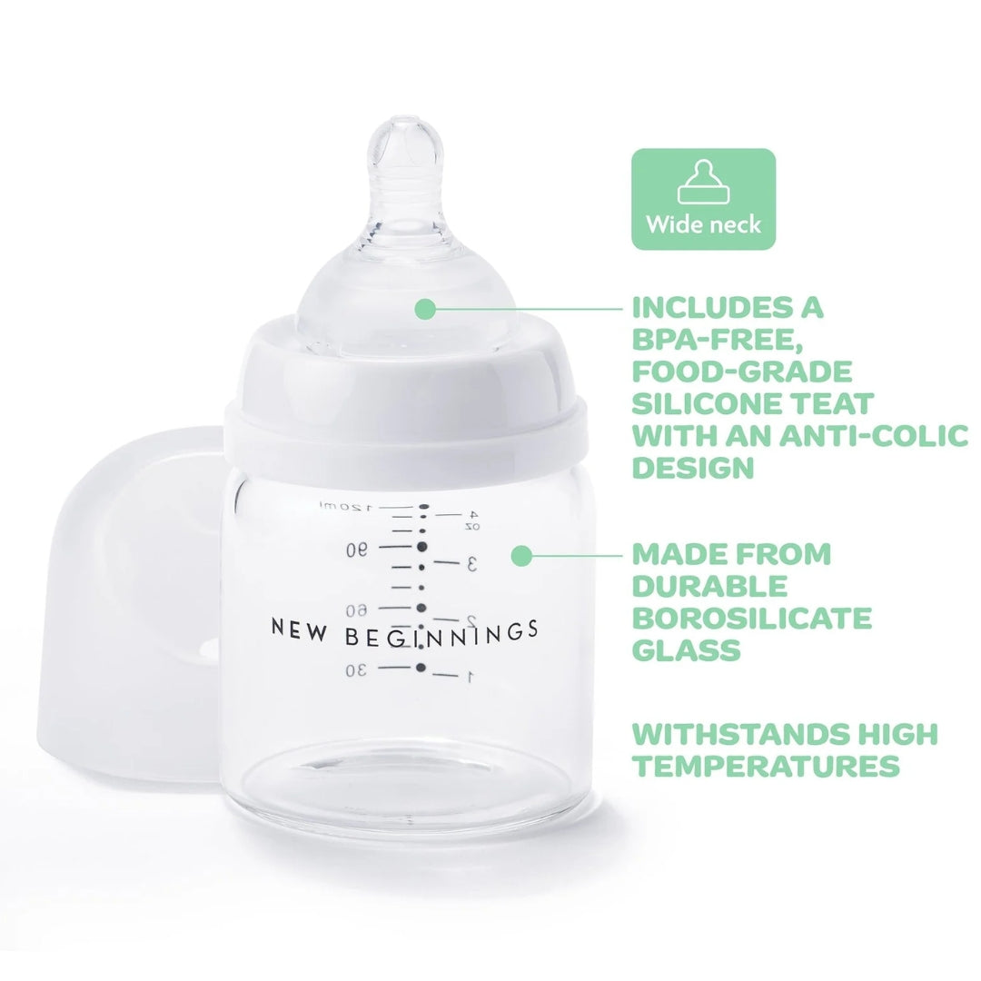 New Beginnings Classic Glass Bottle 120ml Twin Pack