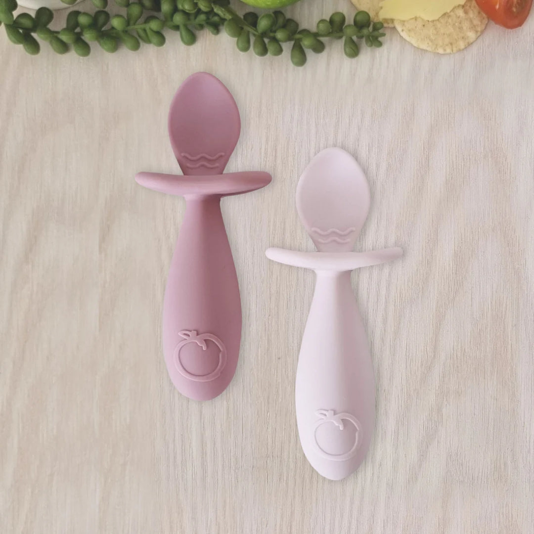 PLUM Silicone Easy Grip Spoon Set 2pk