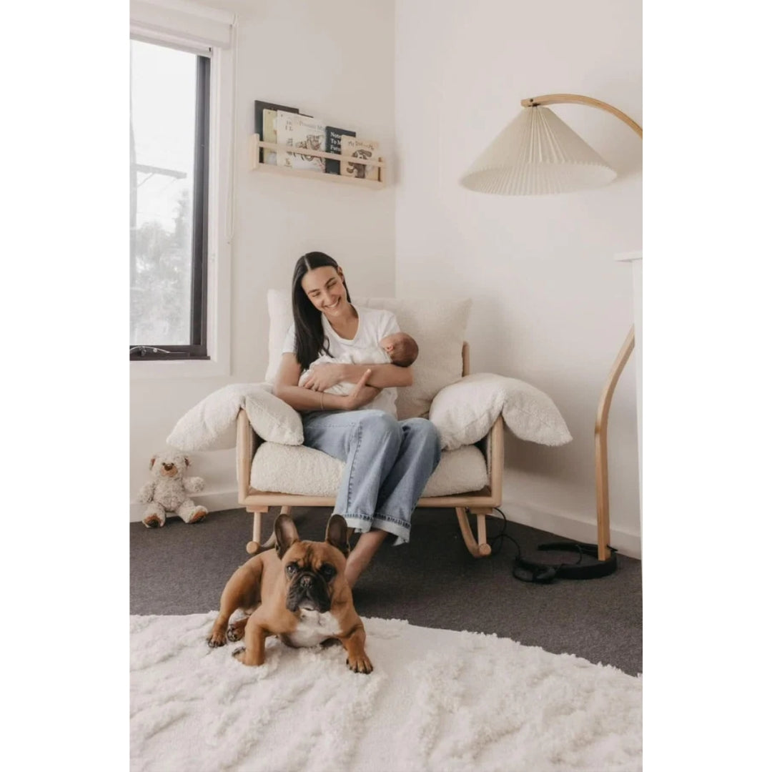 Nuage Interiors Jolie Rocker & Ottoman Cream