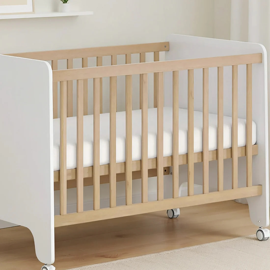 Bubba Blue Bamboo Compact Cot Fitted Sheets 2pk White
