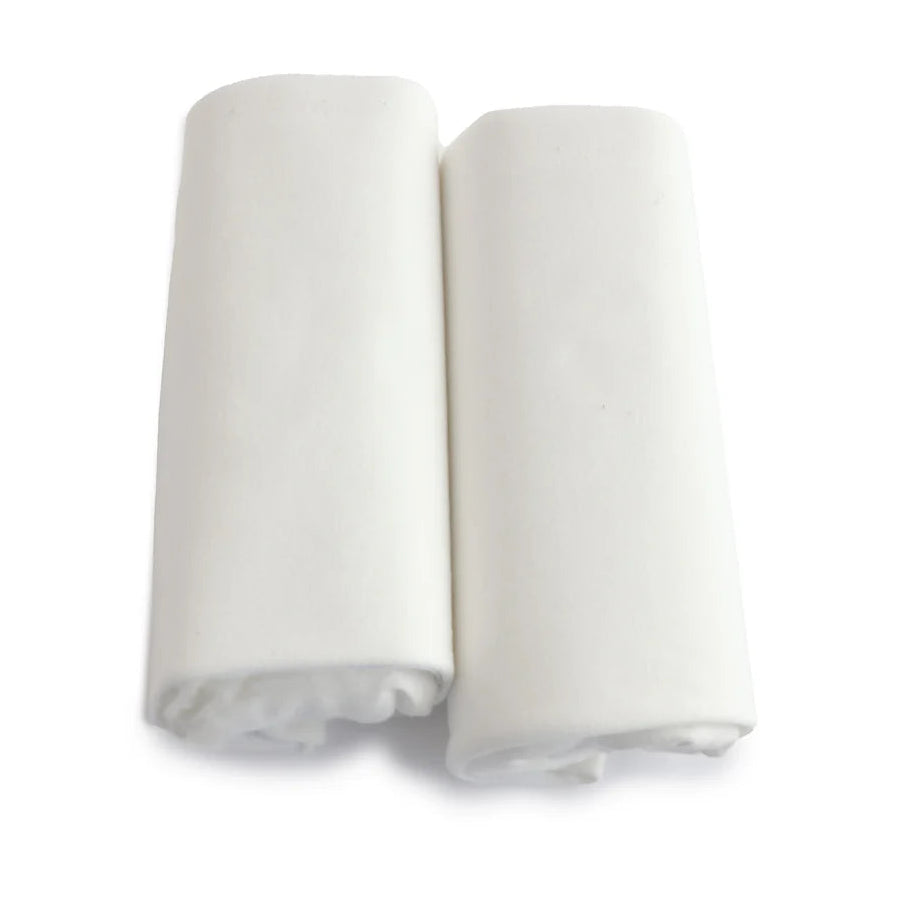 Bubba Blue Bamboo Compact Cot Fitted Sheets 2pk White