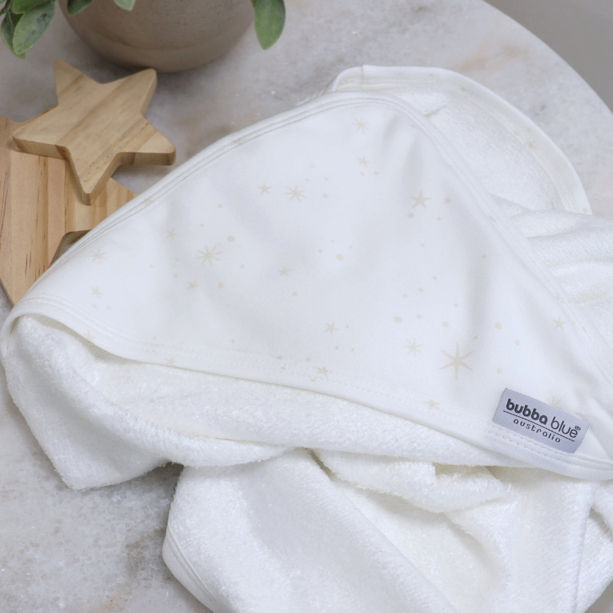 Bubba Blue Twinkle Twinkle Hooded Towel