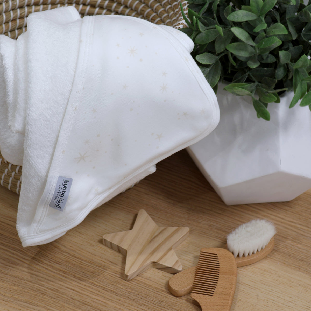 Bubba Blue Twinkle Twinkle Hooded Towel