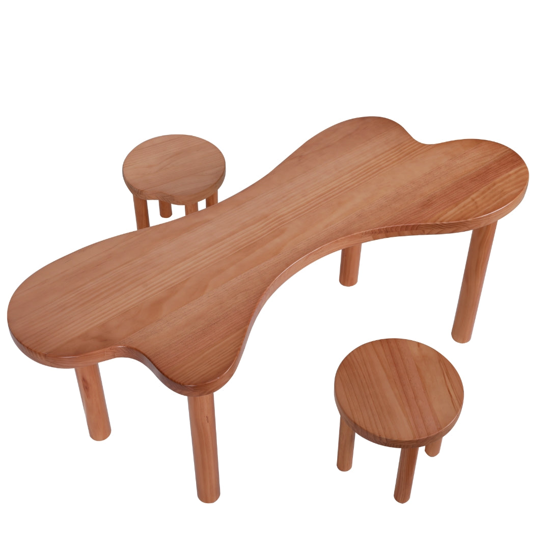 Gusto + Darcy Kalo Kids Activity Table & Stool Maple Wash Bundle