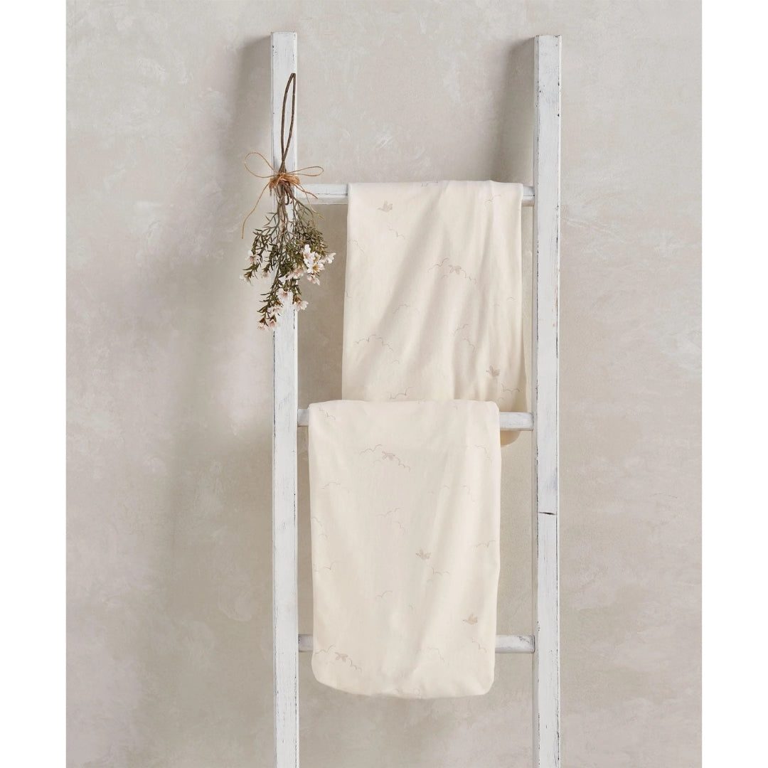 Mamas & Papas Cotton Cotbed Fitted Sheets Duckling Cream