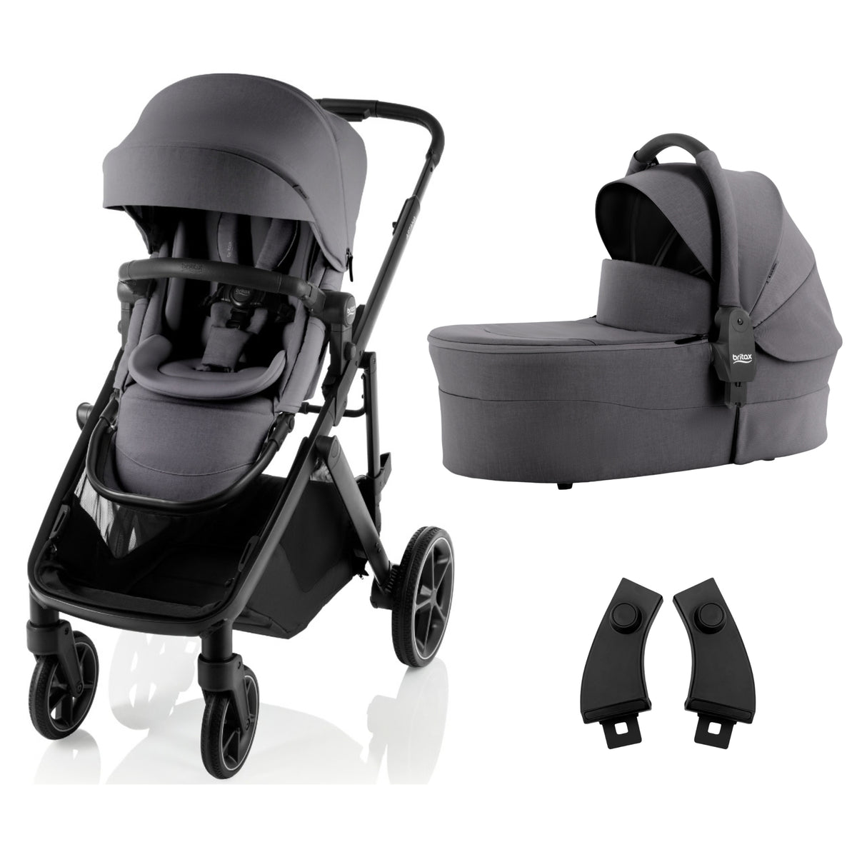 Britax Aptana Stroller with Bassinet & Lower Adaptors