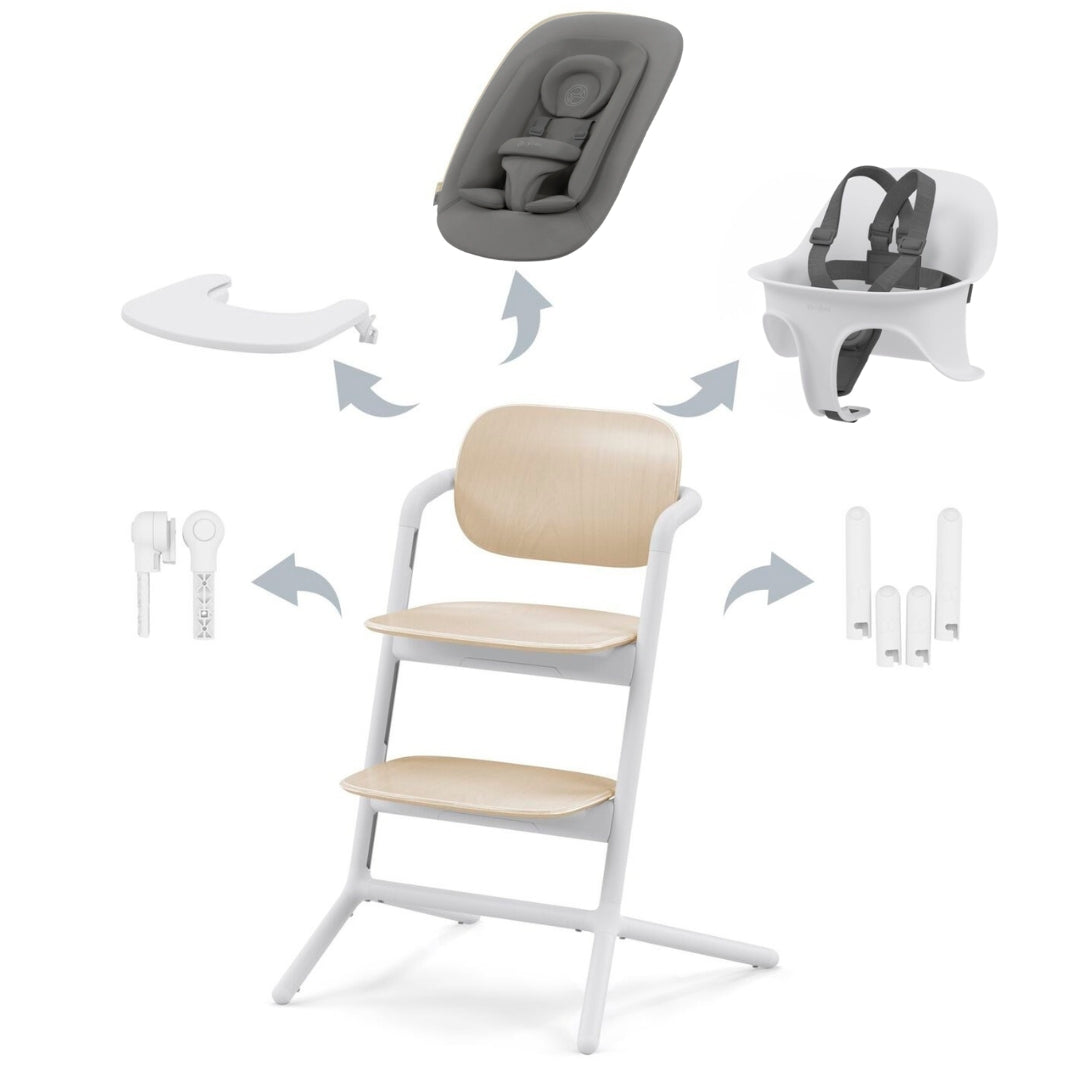 CYBEX Lemo2 High Chair 3 in 1 Newborn Bundle