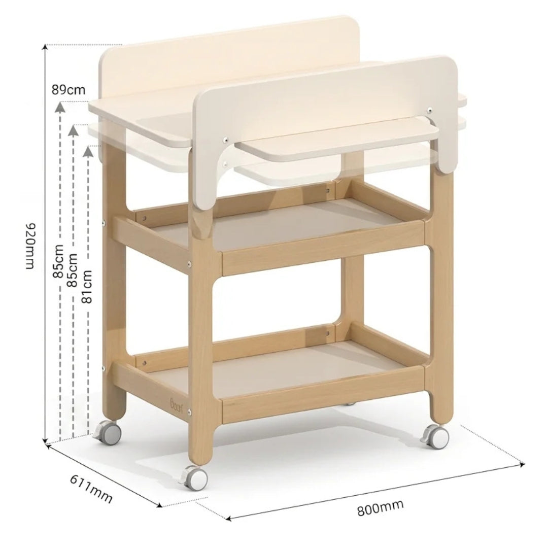 Boori Alva Ergonomic Changer Barley Almond