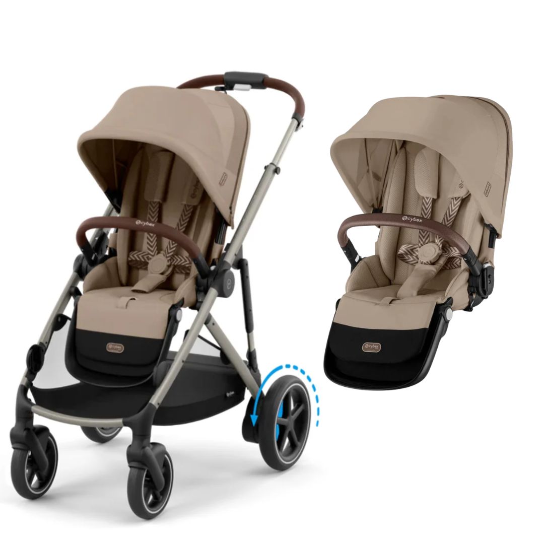 Cybex eGazelle S Pram + Gazelle S Second Seat