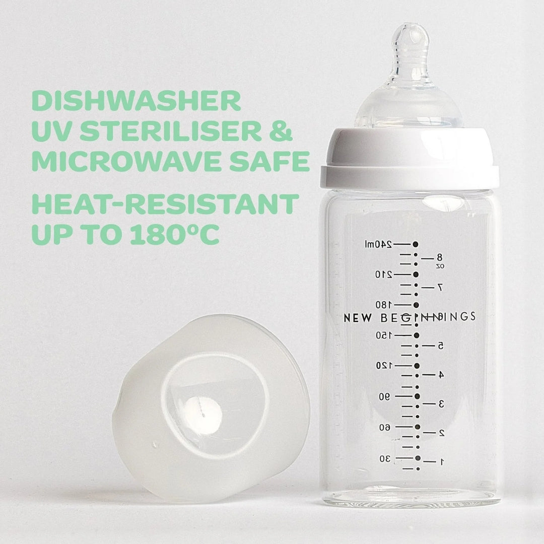 New Beginnings Classic Glass Bottle 240ml Twin Pack