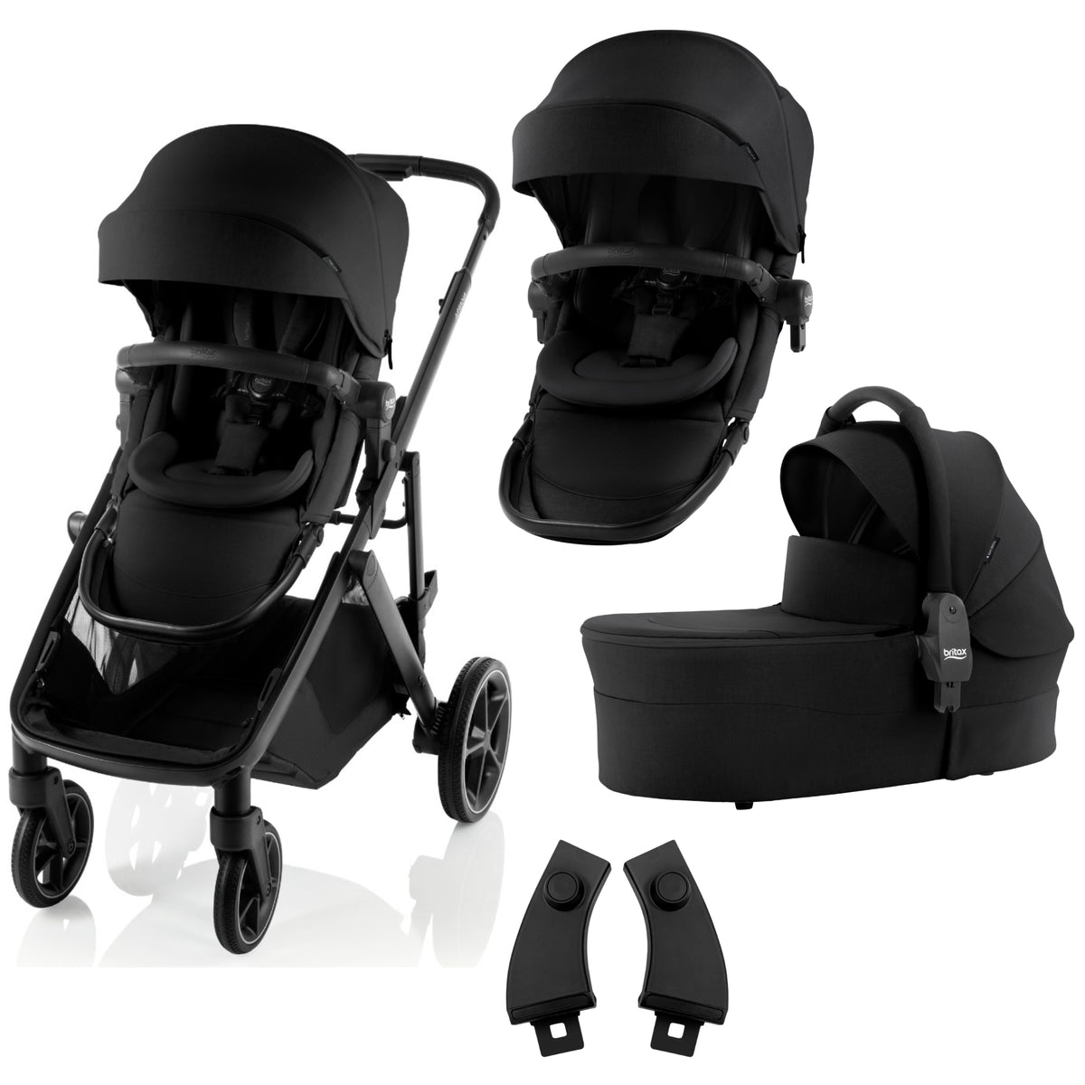 Britax Aptana Stroller with Second Seat, Bassinet and Lower Adaptors