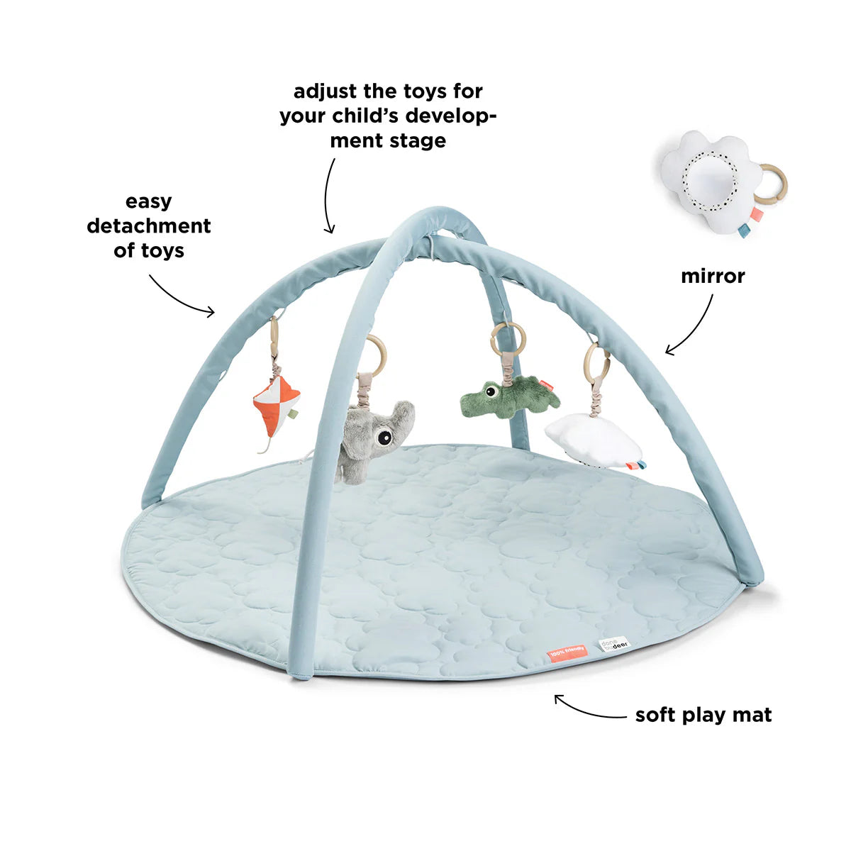 Done By Deer Activity Play Mat Playground Blue