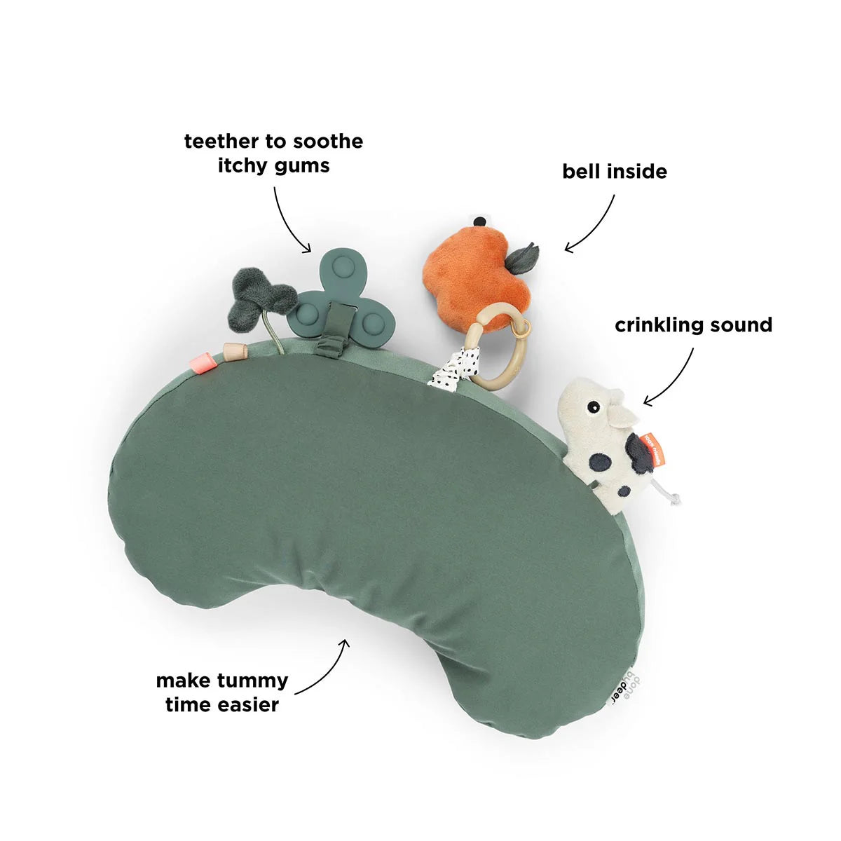 Done By Deer Tummy Time Activity Toy Tiny Farm Green